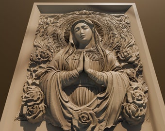 Our Lady of Grace 3D STL File: CNC Router & 3D Printing (PDF Download)