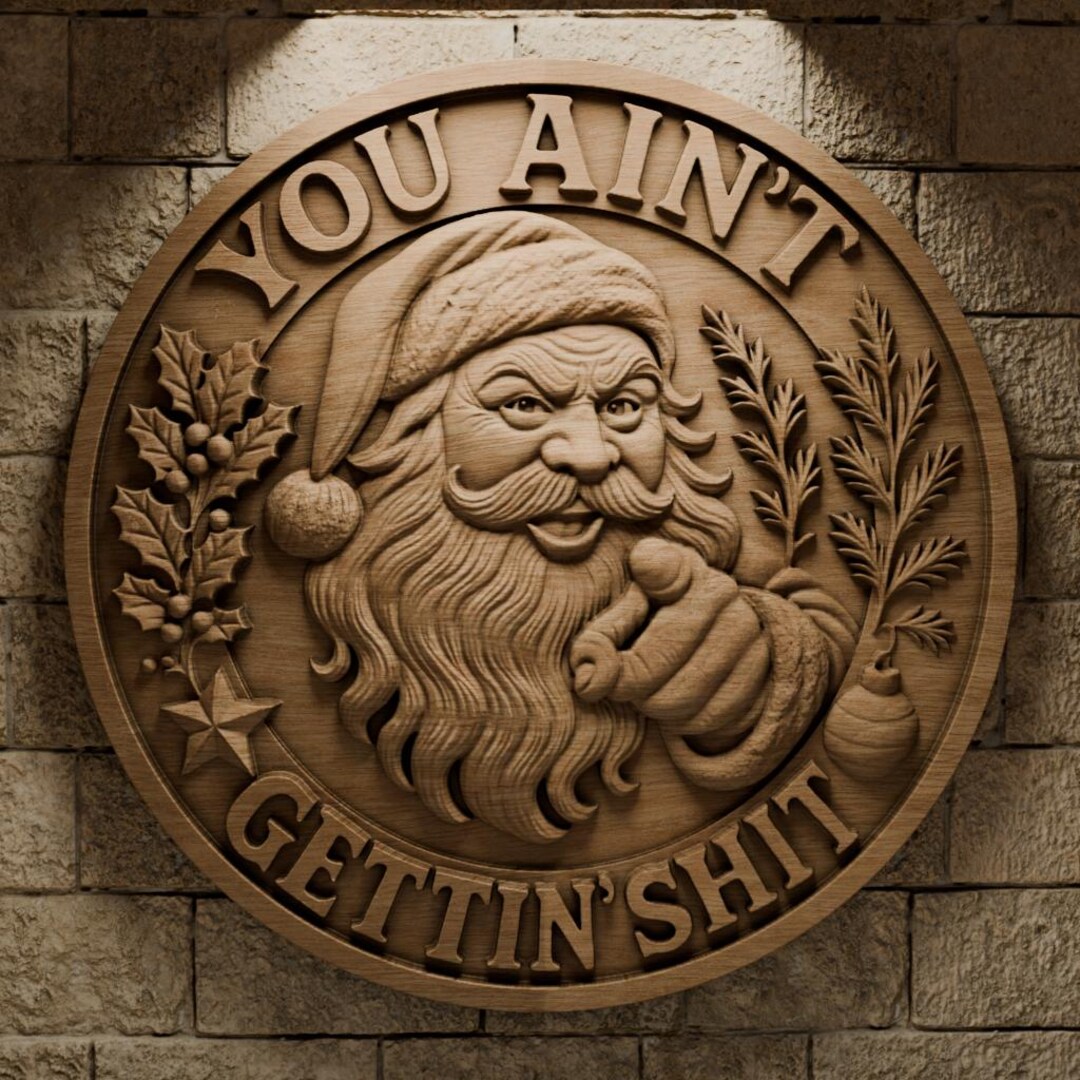 Funny Santa STL Design – CNC Router | 3D Print | Christmas Sign - Etsy