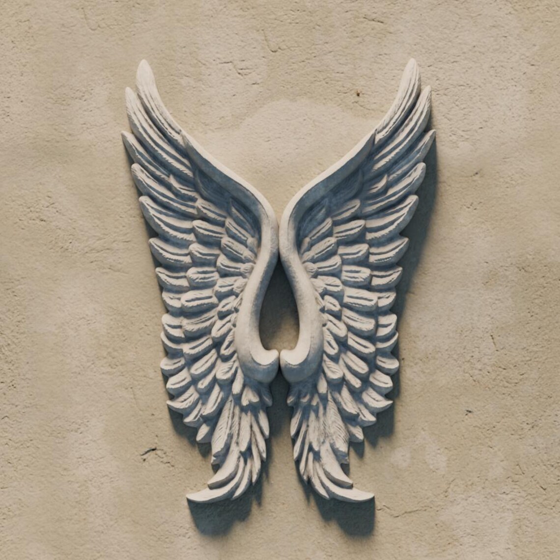 3D STL Design | Angel Wings Bas-relief | CNC Routers | 3D Printing - Etsy