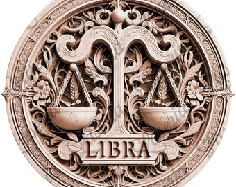 Engrave ready photo of Libra Zodiac