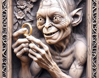 Magical 3D Engraving File: Precious Ring & Creature