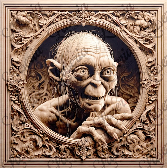 3D Illusion Laser Engraving: Fantasy Creature Digital File