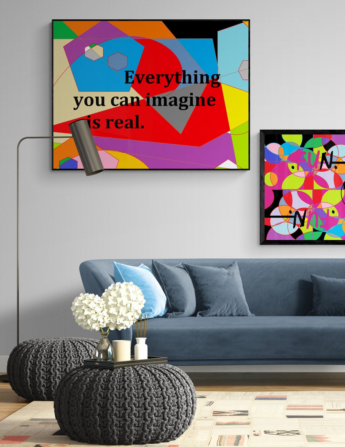 Printable wall art Abstract Colorful Print Abstract Wall Etsy