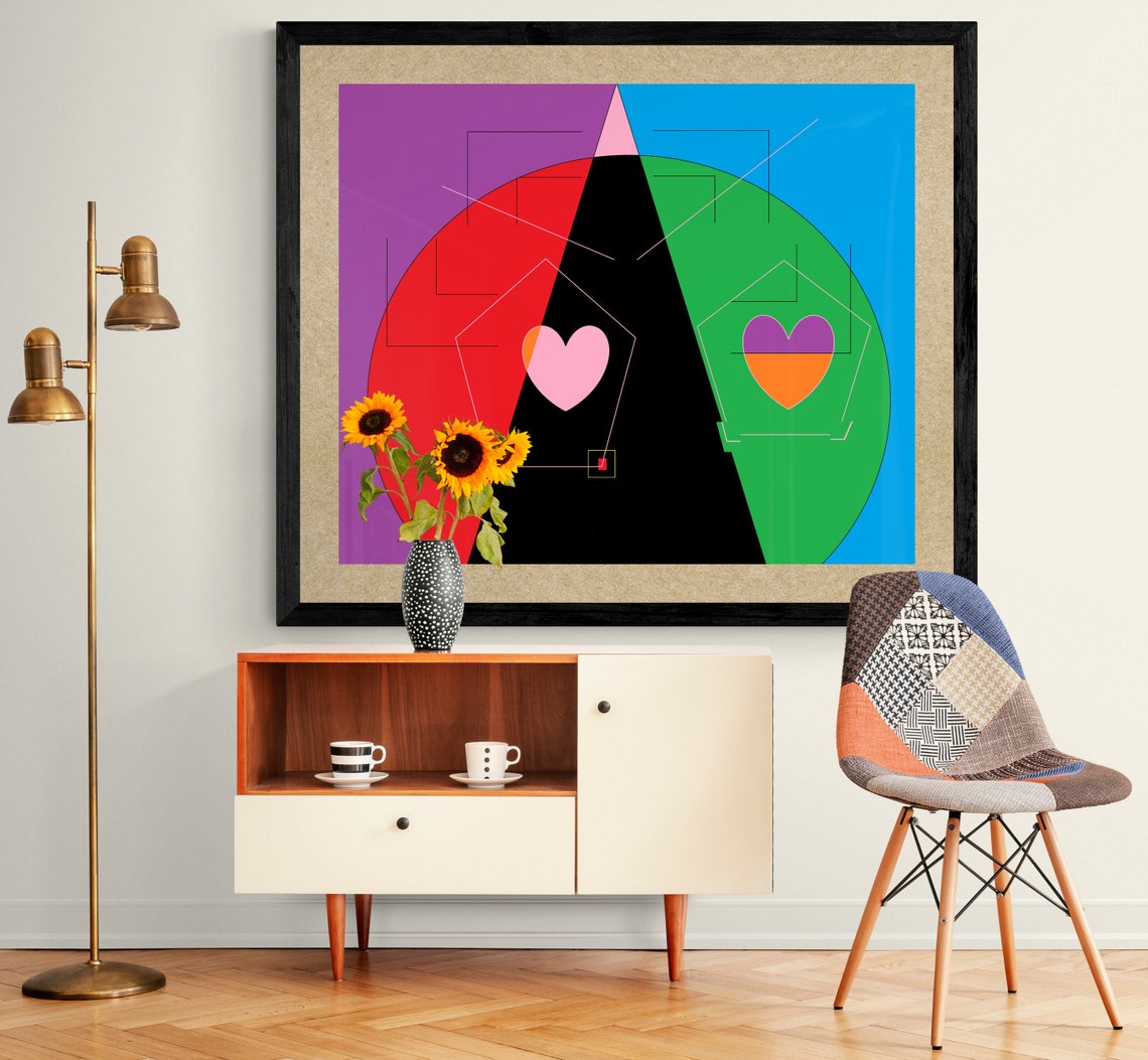 Printable wall art Abstract Colorful Print Abstract Wall Etsy
