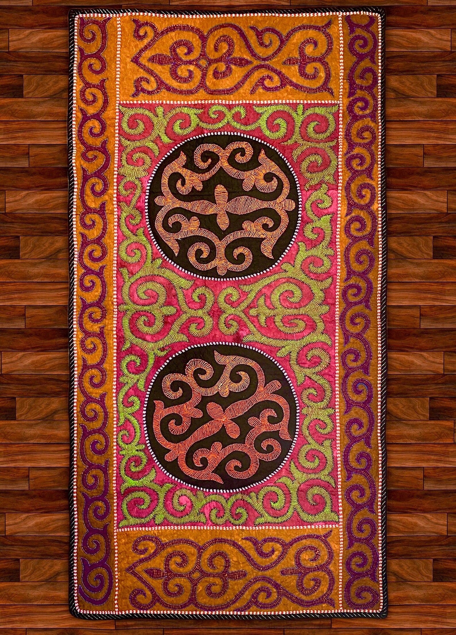 Shyrdak Kazakh Felt rugs Kazakh Wool Carpet Handmade Rug Etsy