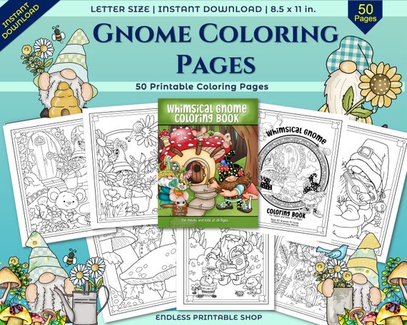 Gnome Coloring Pages 50 Printable Gnome Coloring Pages for