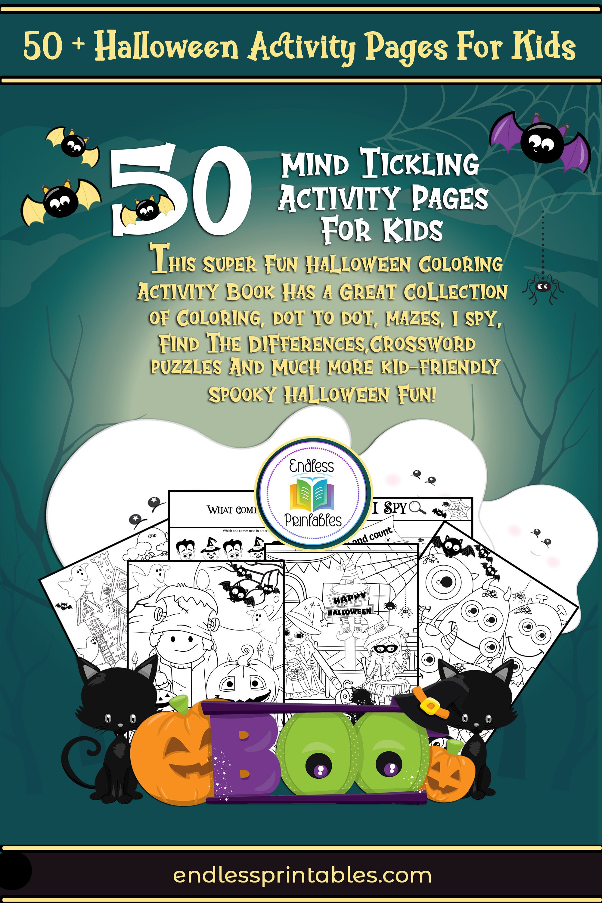 Printable Halloween Activity Pages Halloween Coloring Sheets for Kids Printable Halloween Activity Pages Halloween Coloring Sheets for Kids