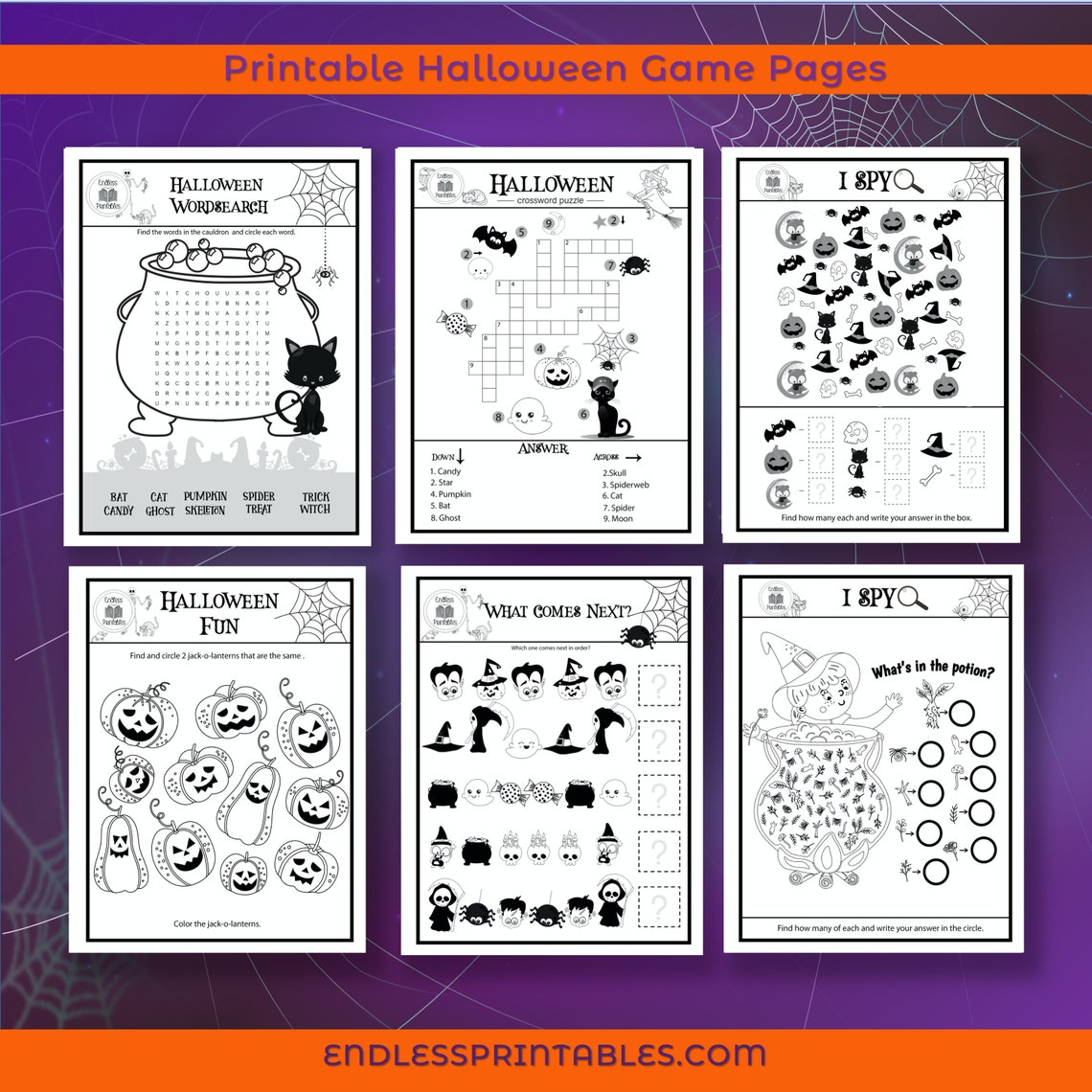 Printable Halloween Activity Pages Halloween Coloring Sheets for Kids