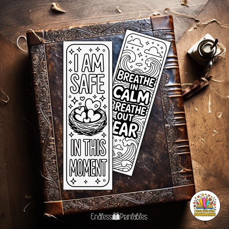 Spiritual Coloring Bookmarks, 60 Inspirational Affirmation Bookmarks ...