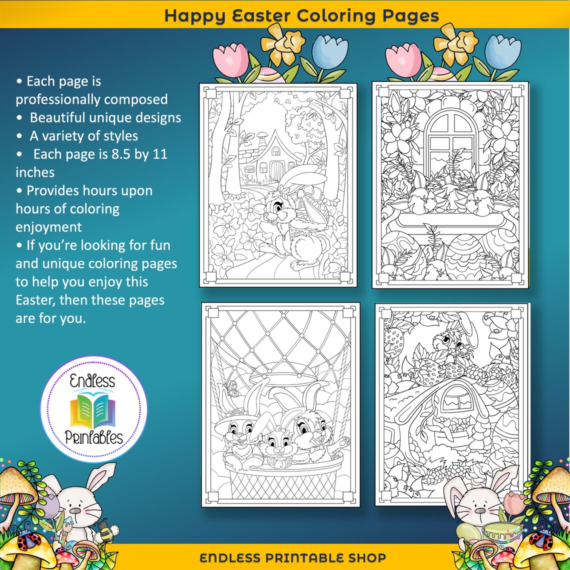 Easter Coloring Pages, 54 Printable Easter Coloring Pages for Kids ...