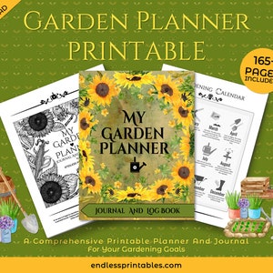 Gardening Planner Printable | Garden Journal | 165 Unique Printable Gardening Inserts | Gardener Gift Idea, Gardening Gift