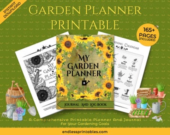 Gardening Planner Printable | Garden Journal | 165 Unique Printable Gardening Inserts | Gardener Gift Idea, Gardening Gift