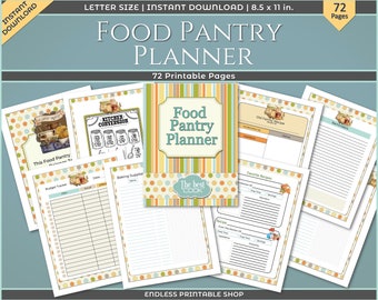 Food Pantry Planner Printable - Kitchen Inventory & Meal Planning (PDF Download)