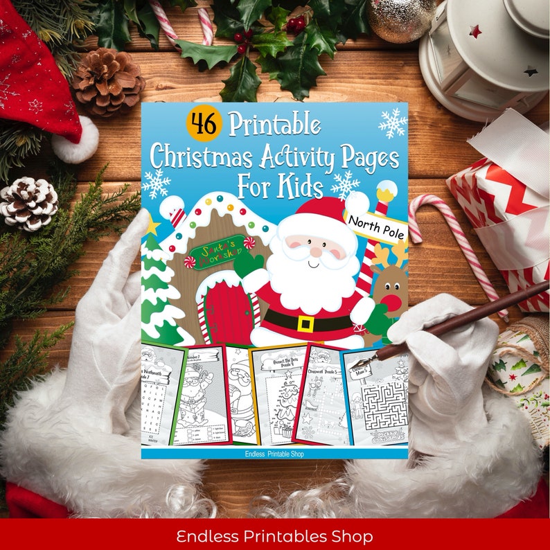 Printable Christmas Activity Pages For Kids Christmas Etsy