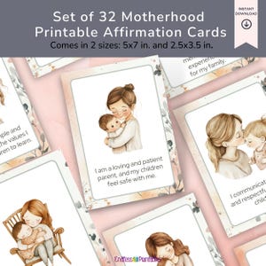 Cartes d'affirmation du rôle parental positive, Cartes d'affirmation de la maternité, Cartes de motivation, Cartes de pleine conscience imprimables, Usage personnel et commercial