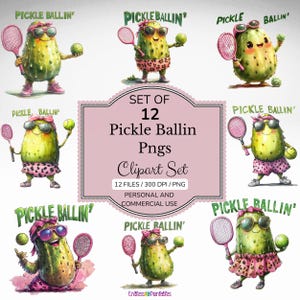 Pickle Ballin Png, Pickleball PNG divertente, Design di sublimazione carino Pickle Ball, File di trasferimento DTF Pickle, Dink This Shirt Design digitale