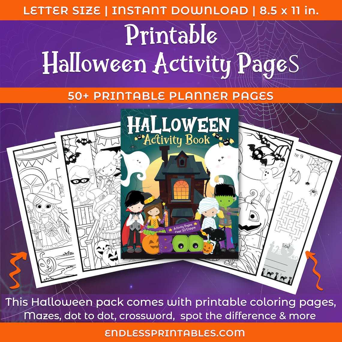 Printable Halloween Activity Pages Halloween Coloring Sheets for Kids Printable Halloween Activity Pages Halloween Coloring Sheets for Kids