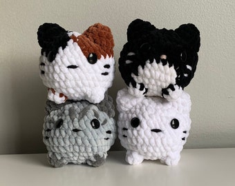 Crochet Small Round Cat Plushie