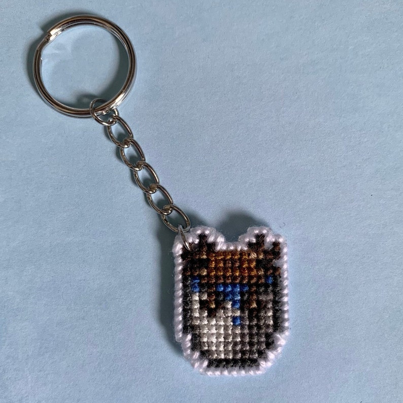 Minecraft Bucket of Axolotl Cross Stitch Keychain Etsy Canada