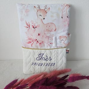 Protège carnet de sante bébé personnalisé fait main en France / cadeau de naissance nouveau-né