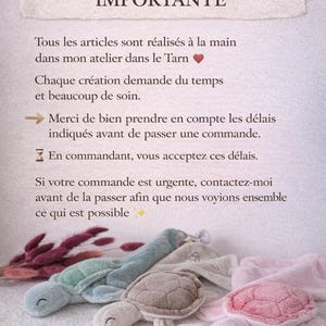 Handmade personalized baby goose comforter made in France / Double gauze animal comforter / Personalized baby gift idea / Name embroidery image 12