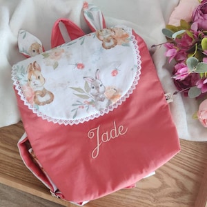 Sac à dos bébé enfant personnalisé fait main/Sac à dos maternelle crèche/idée cadeau de naissance personnalisé/cadeau noël personnalisé