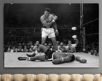 ALI CLAY V SONNY LISTON BOXING HEAVYWEIGHT GYM SHED Vintage Metal Wall Sign ALI CLAY V SONNY LISTON BOXING HEAVYWEIGHT GYM SHED Vintage Metal Wall Sign