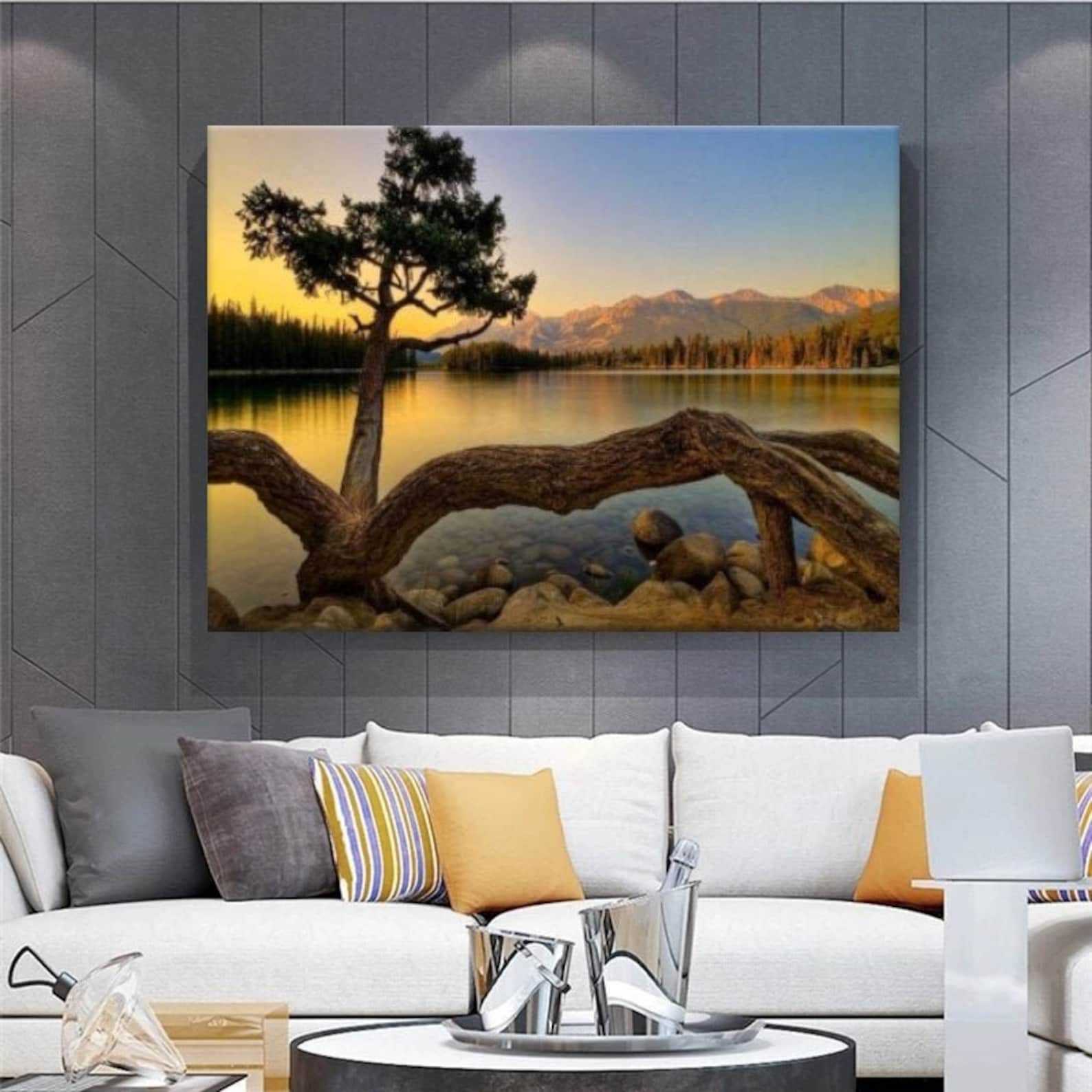 Landscape Wall Art Landscape Canvas Landscape Painting Etsy