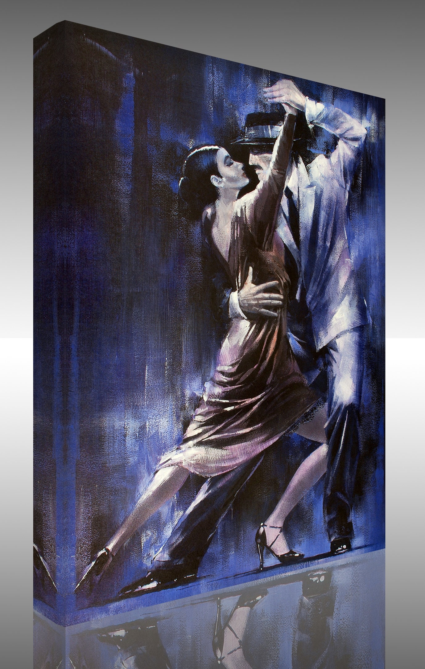 Tango Dancers Canvas Wall Art Dancing Canvas Print Dancer Wall Etsy