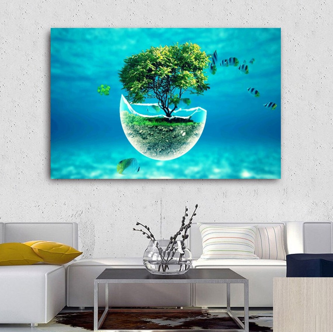 Tree Of Life Canvas Wall Art Abstract Canvas Tree Of Life Home Etsy