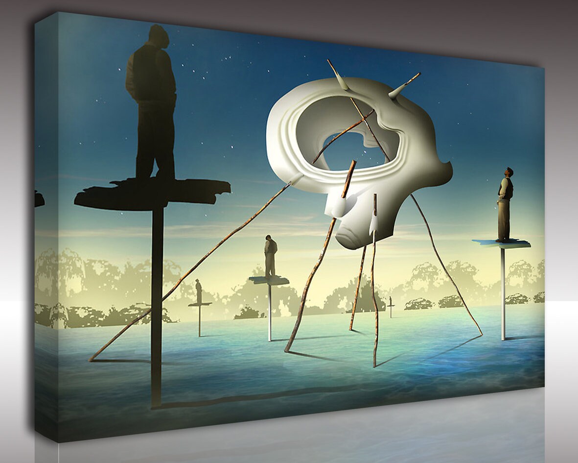 Surrealist Canvas Surrealist Wall Art Abstract Paintings Etsy