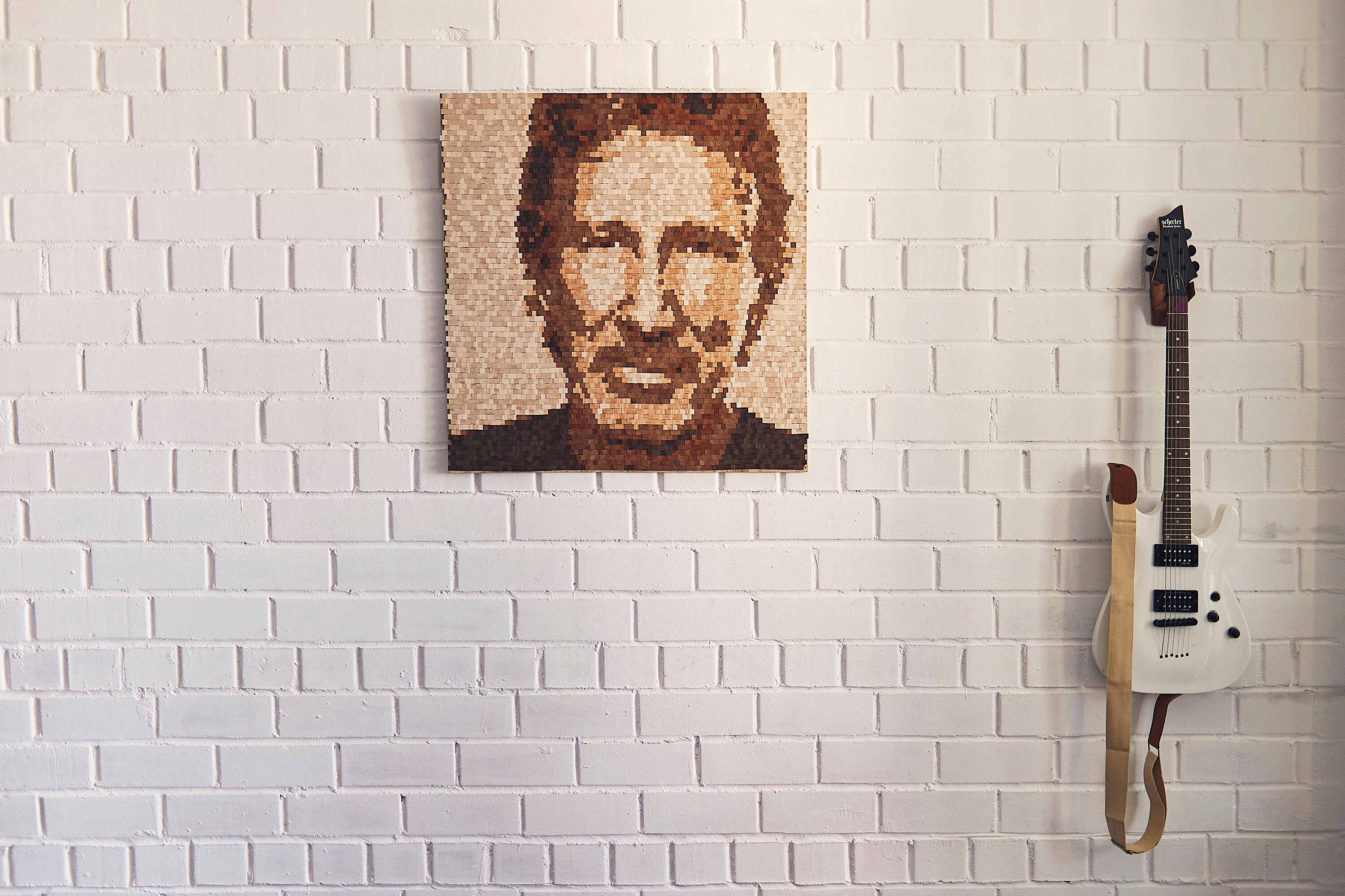 Wood Mosaic Portrait custom portrait DIY customized mosaic Etsy