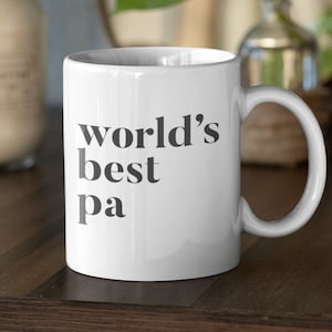 World's Best Pa Coffee Mug | Simple Coffee Mug for Pa | Cute Birthday Gift for Pa | Father's Day Gift for Pa | New Pa coffee cup for Pa