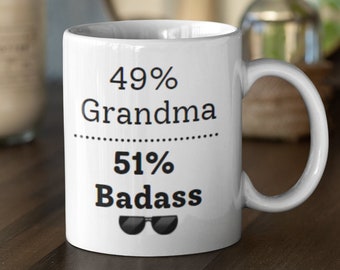 Badass Grandma Mug | Badass Grandma tasse de café | | de tasse de grand-mère cool drôle de tasse à café pour grand-mère | Tasse de café cool grand-mère