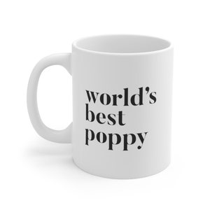 Meilleure tasse à café au pavot au monde Idée cadeau danniversaire poppy pour Poppy Nouveau mug de coquelicot Une tasse de coquelicot minimale pour le meilleur coquelicot de tous les temps image 4