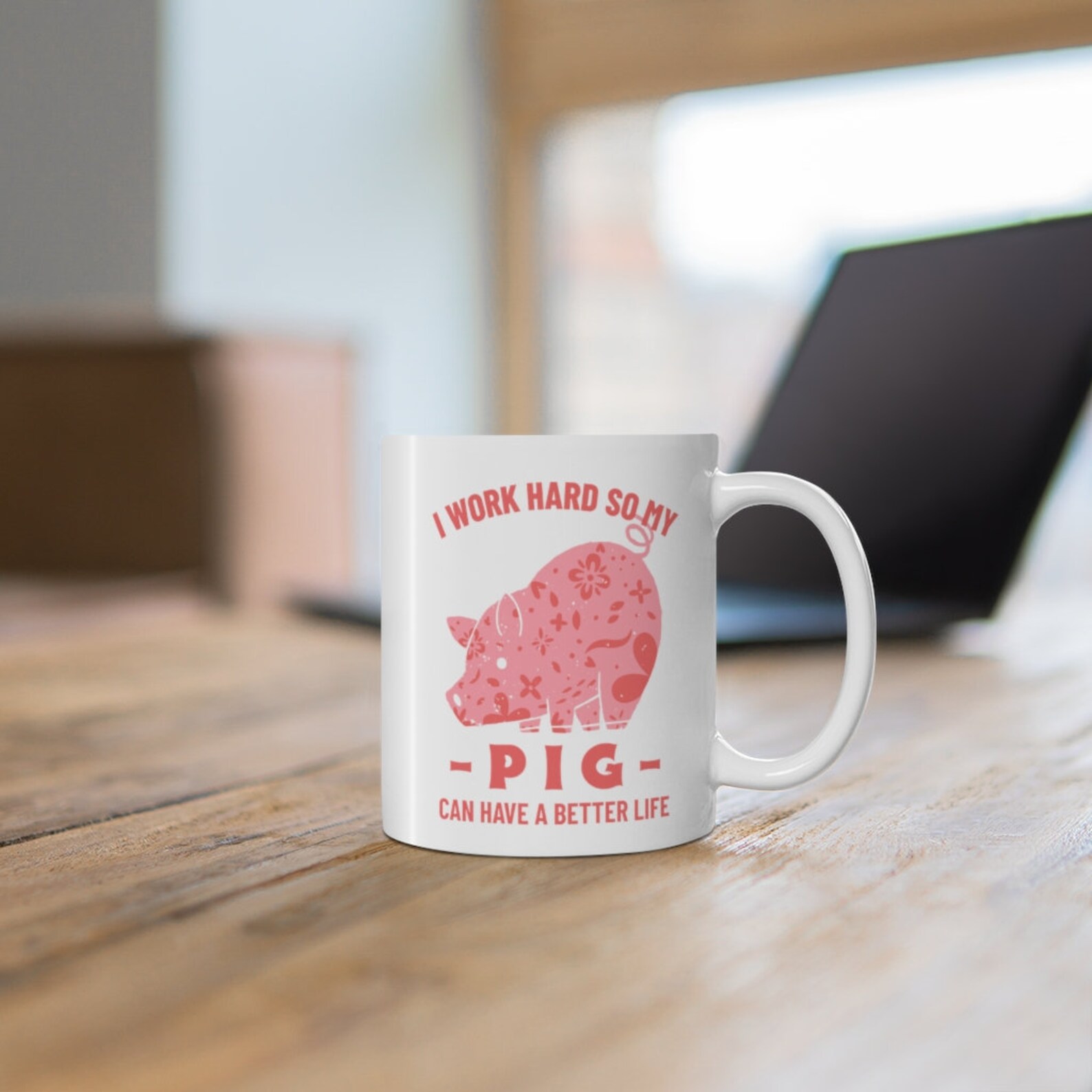 Funny Pig Mug B038 Pig coffee Mug pig Lover Gift Cute Etsy