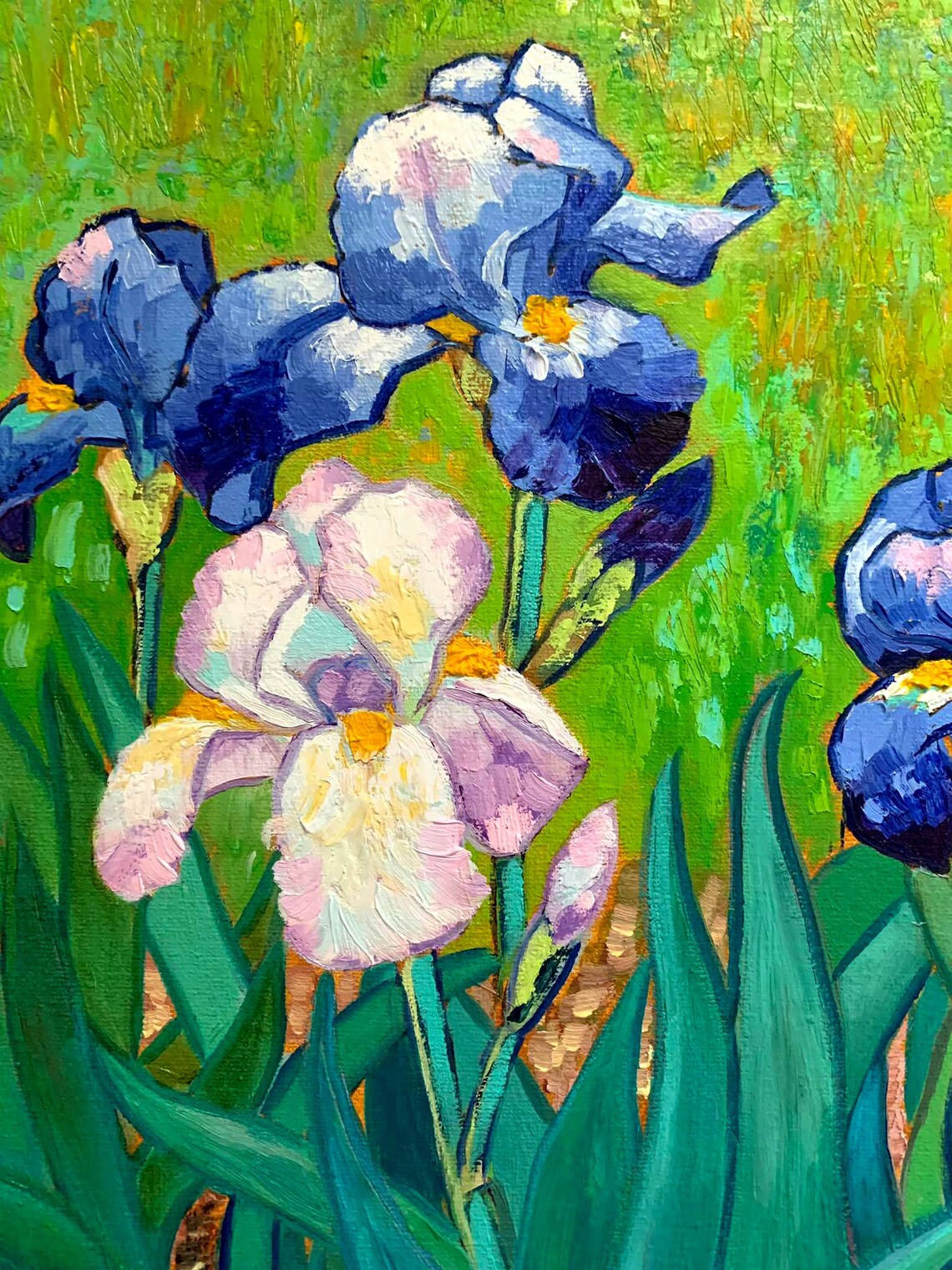 Iris Oil Painting Van Gogh Canvas Iris Wall Art 16 by Etsy