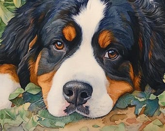 Custom Watercolor Pet Portrait, Dog Portrait From Photo, Hand Painted Pet Portrait, Pet Painting, Custom dog portrait, Christmas Pet Gift