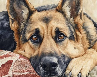 Custom Watercolor Pet Portrait, Dog Portrait From Photo, Hand Painted Pet Portrait, Pet Painting, Custom dog portrait, Christmas Pet Gift