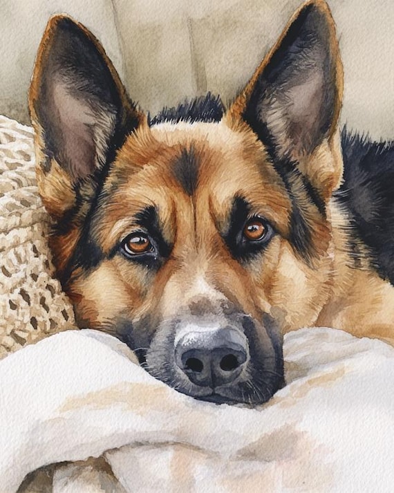 Custom Watercolor Pet Portrait, Dog Portrait From Photo, Hand Painted Pet Portrait, Pet Painting, Custom dog portrait, Christmas Pet Gift