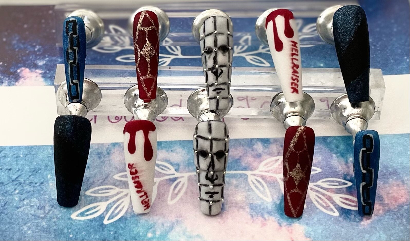 Hellraiser Nail Art Press on Nails Halloween Fake Nails - Etsy