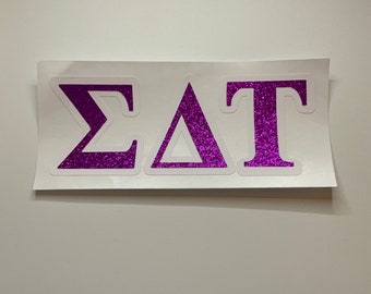 Custom Glitter/Holographic Greek Letters Sticker