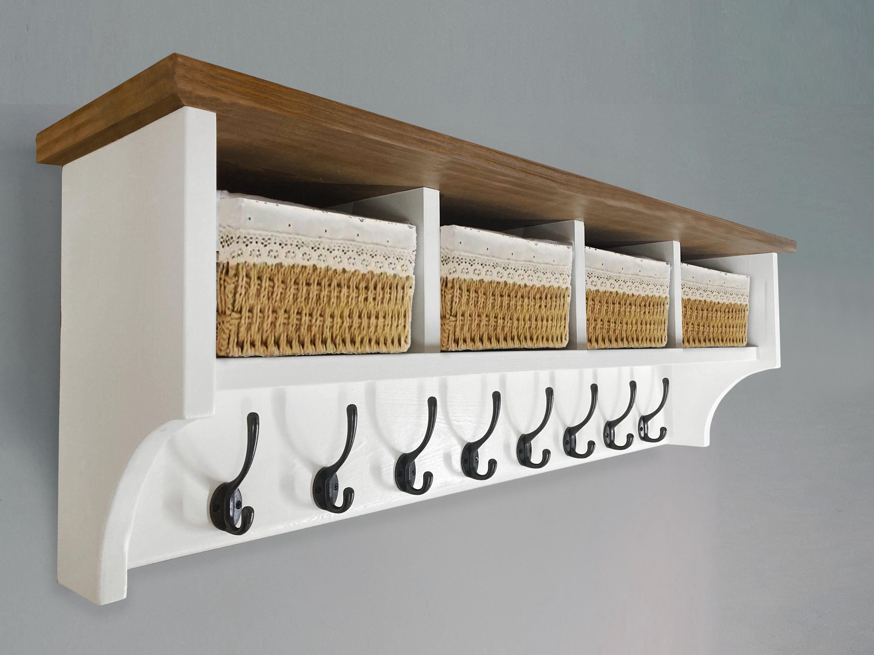 Coat rack shelf with baskets new arrivals
