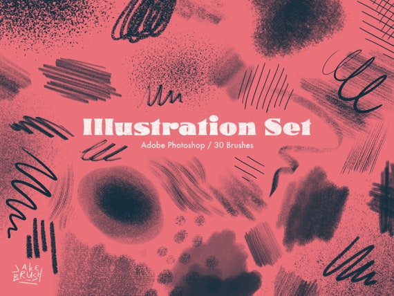 Jake Brush Illustration Set Adobe Photoshop Brush Pack