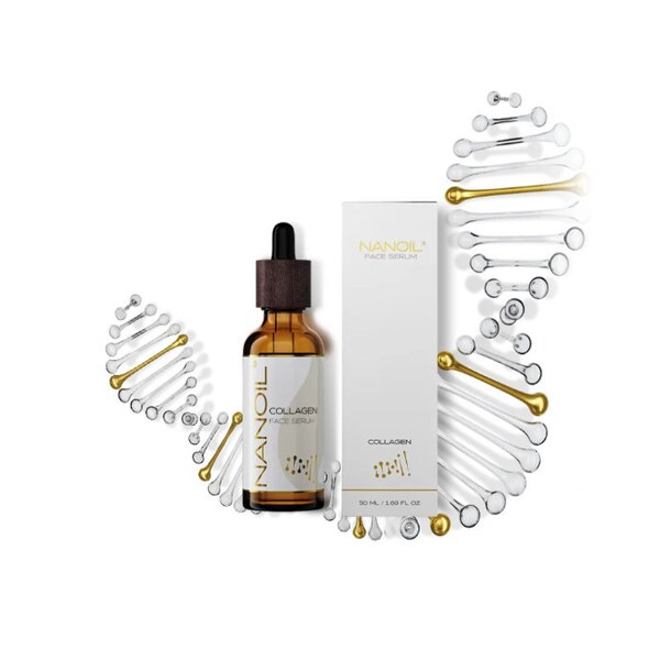 Sérum pour le Visage au Collagene Nanoil Collagen Face Serum 50ml - Sérum Lissant, Repulpant et Régénérant Riche en Collagène