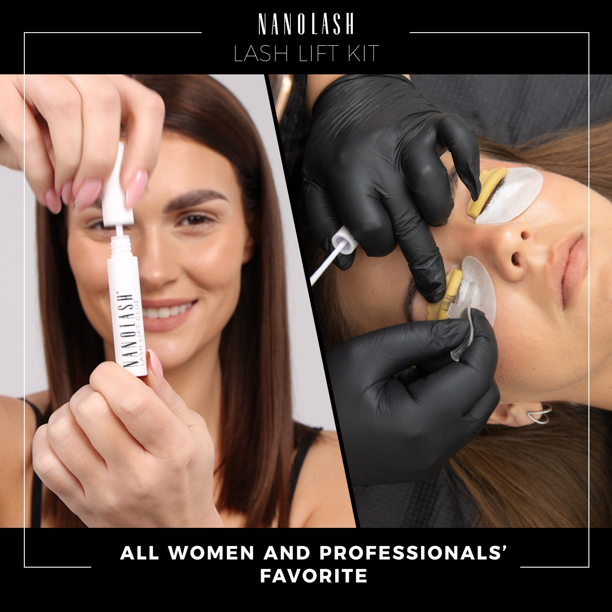 Nanolash Lash Lift Kit Professional Eyelash Lifting Kit, DIY Kit for Eyelash Lifting at Home