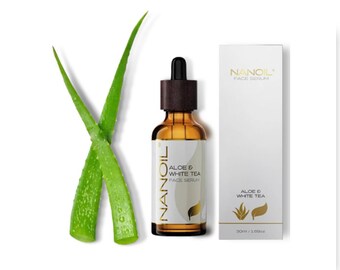 Serum do twarzy z aloesem i białą herbatą Nanoil Aloe & White Tea Face Serum 50ml - odżywcze, rewitalizujące, antyoksydacyjne