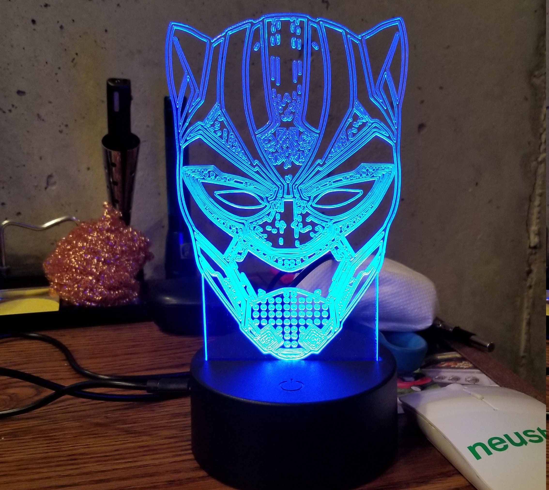 Custom Edge Lit Laser Cut Acrylique Color Changing Night Light Etsy