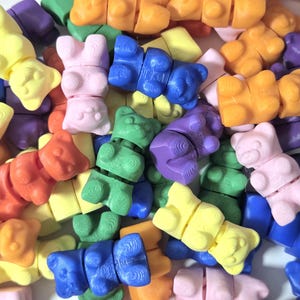 Bulk Mini 3d printed gummy bears, 3d printed confetti, candy party favor for kids, easter gift basket stuffer for teens, sensory bin fillers