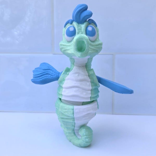 3d printed Seahorse figurine, bookshelf decor for teens, easter gift basket stuffer, office desk accessories for women, pick me up gift for
